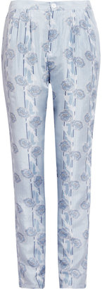 Band Of Outsiders Ami floral-print silk pants