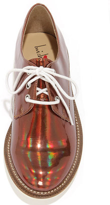 Luichiny Lucky Girl Rose Gold Pear Oxford Flats