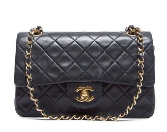 Chanel Pre-Owned Black Lambskin Small Double Flap Bag
