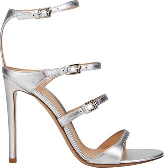 Gianvito Rossi Women's Carey Triple-Strap Sandals-Silver