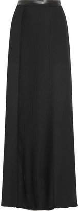 Karl Lagerfeld Paris Bracha plissé-paneled maxi skirt