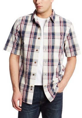 Carhartt Men's Big Essential Plaid Open Collar Short Sleeve Shirt