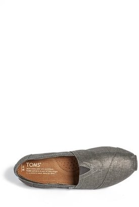 Toms 'Classic' Metallic Linen Woven Slip-On (Women)