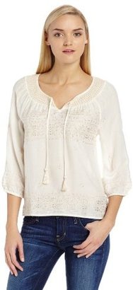 Lucky Brand Women's Tonal Embroidered Tunic