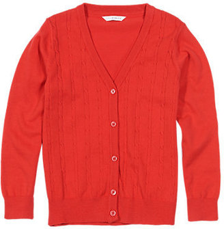 Marks and Spencer Girls' Cotton Rich Cardigan