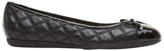 Geox Lola Leather Quilted Ballerina Shoes