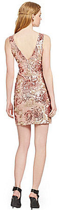 Gianni Bini Floral Sequined Dress
