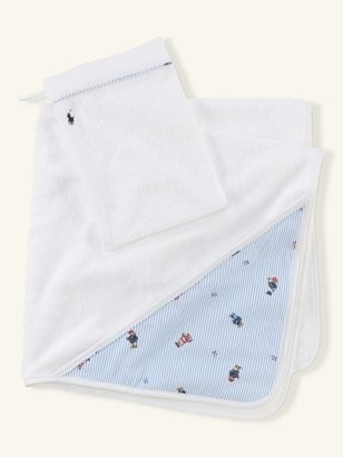 Ralph Lauren Layette Bear Hooded Towel Set