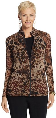 Chico's Travelers Collection Embellished Jacket