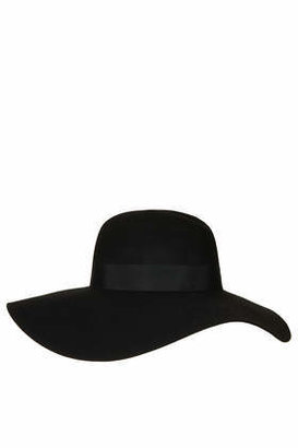 Topshop Womens Floppy Wool Fedora Hat - Black
