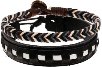 ASOS Bracelet Pack With Leather and Woven Bands