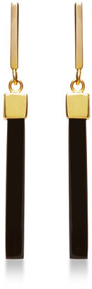 Mateo 14K Yellow Gold Onyx Bar Earrings Black/Gold