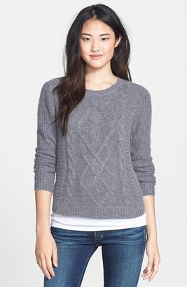 Caslon Cable Knit Sweater (Regular & Petite)