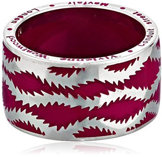 Vivienne Westwood Men's Squiggle Band Ring Bordeaux Ring LG (US 8)