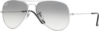 Ray-Ban Original Aviator Sunglasses, Silver/Gray