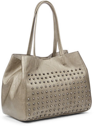 Steve Madden Cortage Studded Tote-WHITE-One Size