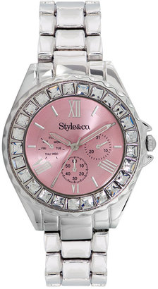 Style&co. Women's Silver-Tone Bracelet Watch 40mm SY039S