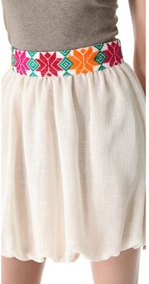 Kenny Embroidered Mini Bubble Skirt