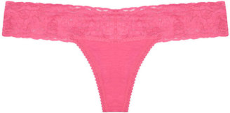 Wet Seal Solid Lace Trim Thong
