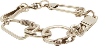 Maison Margiela Silver Linked Hardware Bracelet