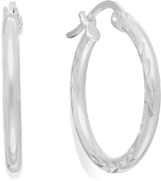 Bernini 5968 Giani Bernini Diamond-Cut Hoop Earrings (20mm) in Sterling Silver