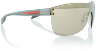 Prada Linea Rossa Gunmetal square sunglasses