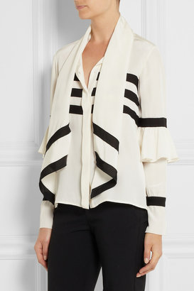 Issa Dorris striped silk blouse