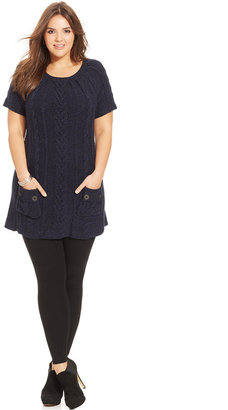 Style&Co. Plus Size Cable-Knit Sweater Tunic