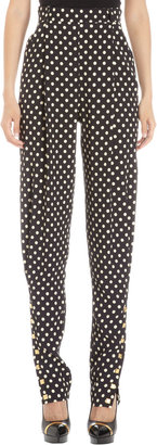 Ungaro Polka Dot Pleated Front Trousers