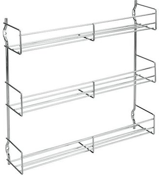 Camilla And Marc Metaltex 3-Tier 30 x 7 x 30 cm Chrome Plated Spice Rack
