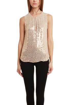 L'Agence Armored Bead Sleeveless Blouse