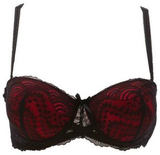 Charlotte Russe Contrast Lace Convertible Push-Up Bra