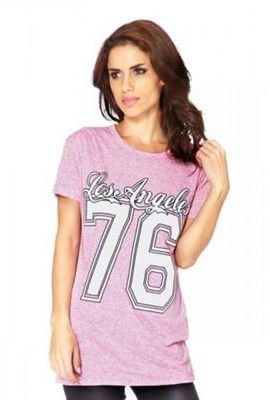 Quiz Pink LA No.76 Oversized T-Shirt