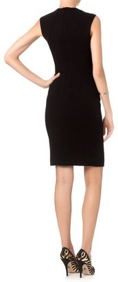 L'Agence Black Fitted Bodice Dress