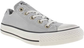 Converse womens light grey all star oxford well worn trainers
