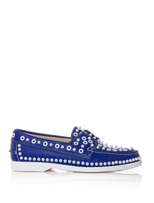 Christian Louboutin Yacht spiked leather boat shoes