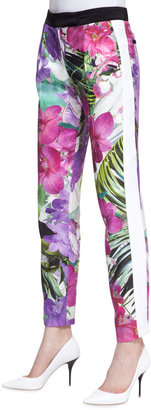 Trina Turk Senia 2 Satin Floral-Print Pants