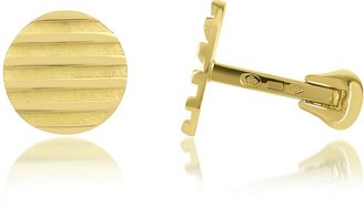 Torrini Stripes - 18K Yellow Gold Round Cufflinks