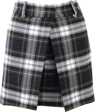 McQ Tartan Pleat Mini Skirt