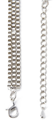 Forever 21 Layered Box Chain Bib Necklace