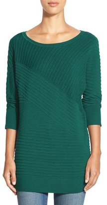 Caslon Dolman Sleeve Directional Stitch Sweater (Regular & Petite)