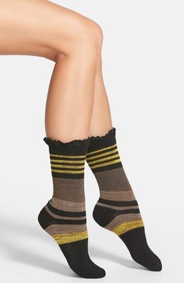 Free People 'Regatta' Ruffled Stripe Socks