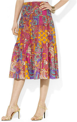 Lauren Ralph Lauren Paisley-Print Tiered Skirt