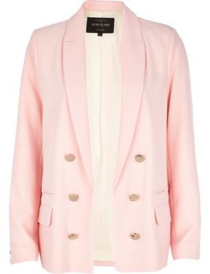 River Island Light pink relaxed fit blazer