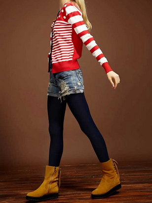 Choies Red Stripes Cardigans With Long Sleeve