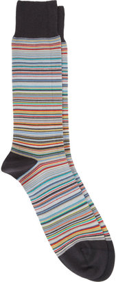 Paul Smith Multi-Stripe Mid-Calf Socks