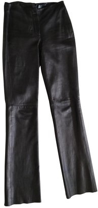 DKNY Black Leather Trousers