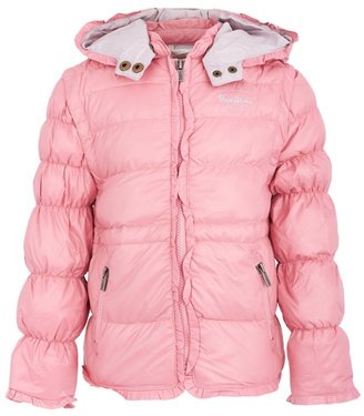 Pepe Jeans Pink Puffa With Removable Sleeves & Hood