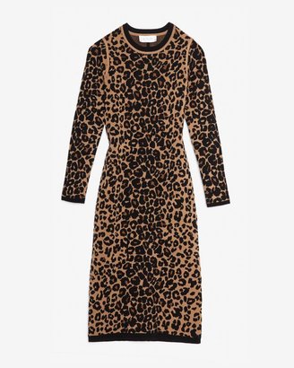 A.L.C. Exclusive Leopard Longsleeve Knit Dress