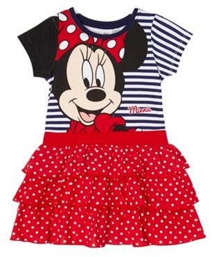 Disney Girl's red 'Minnie Mouse' tiered dress